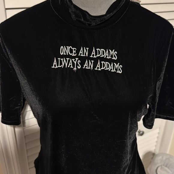 Killstar Wednesday Adams Allergic To Colour Velvet Top XL - Picture 5 of 7